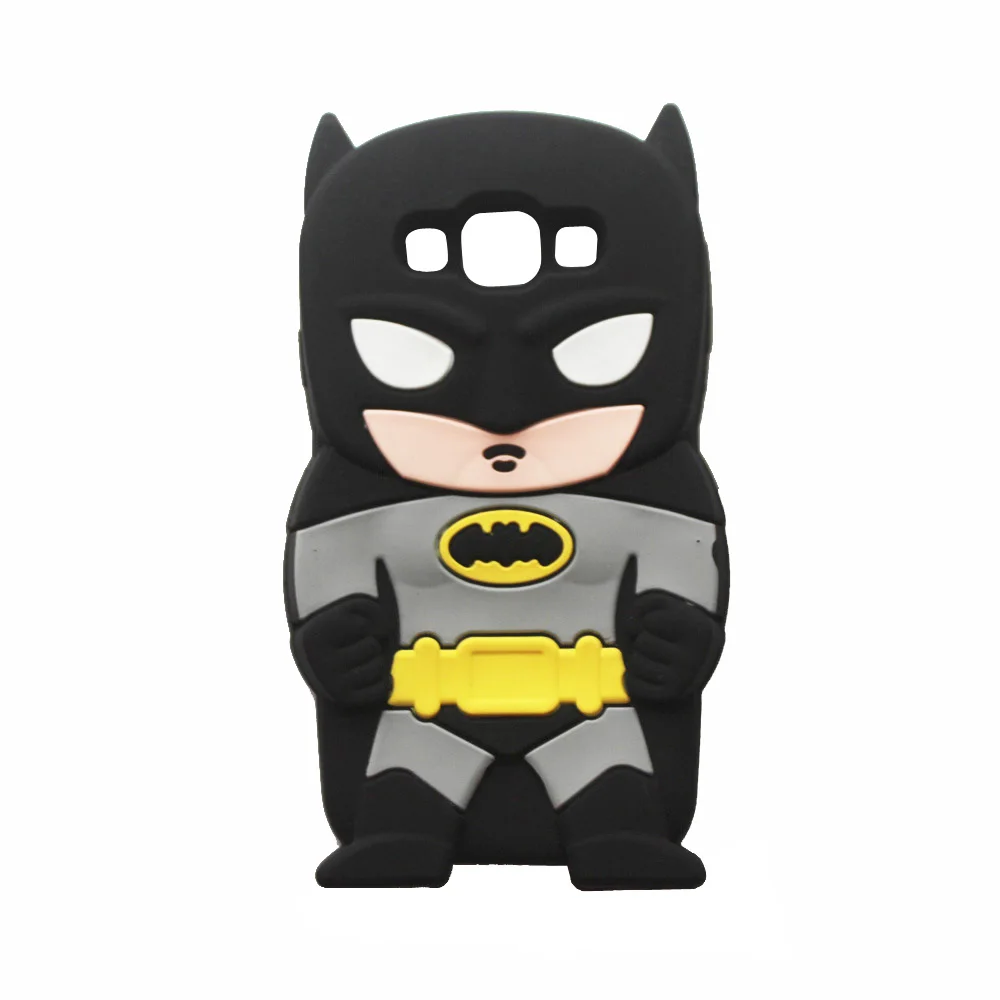 Black Batman Для Samsung Galaxy J1, J5, J7, A5, A7(), 3D мультяшный Мягкий силиконовый чехол, милый единорог, задняя крышка, оболочка, чехол для телефона, чехол - Цвет: Black Batman
