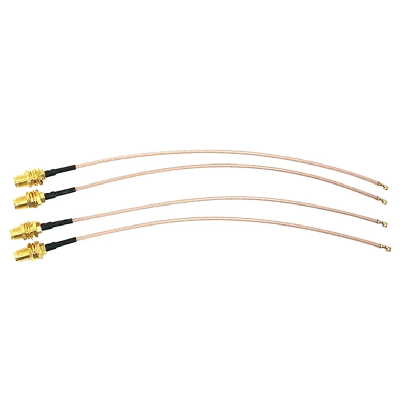 Практичный Бутик Пакет 4 RF U.FL(IPEX/IPX) мини PCI к SMA женский Пигтейл/провод для антенны