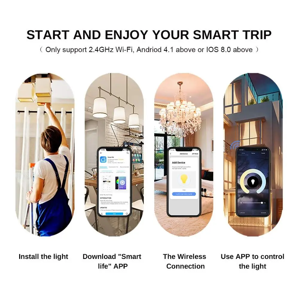 Лампочка Boaz EC умная светодиодная с поддержкой Wi Fi E14 5 шт.|Светодиодные лампы и