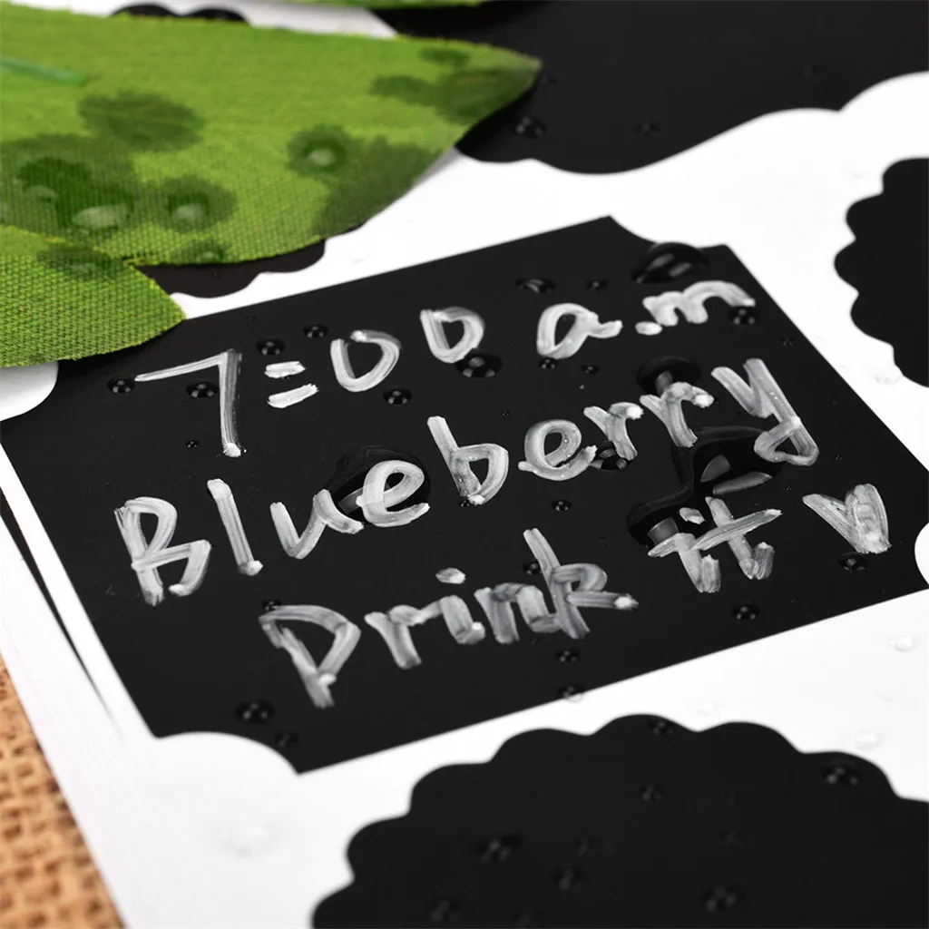 

10 Sheets Kitchen Pantry Chalkboard Labels for Food Storage Containers, Storage Bins and Spice Jars - Including 1 Marker Pen