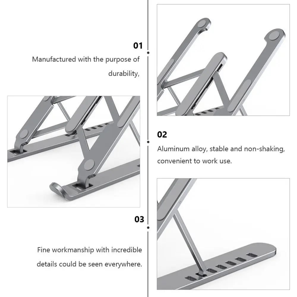 

1pc Computer Folding Rack Desktop Elevating Bracket Portable Radiator Holder