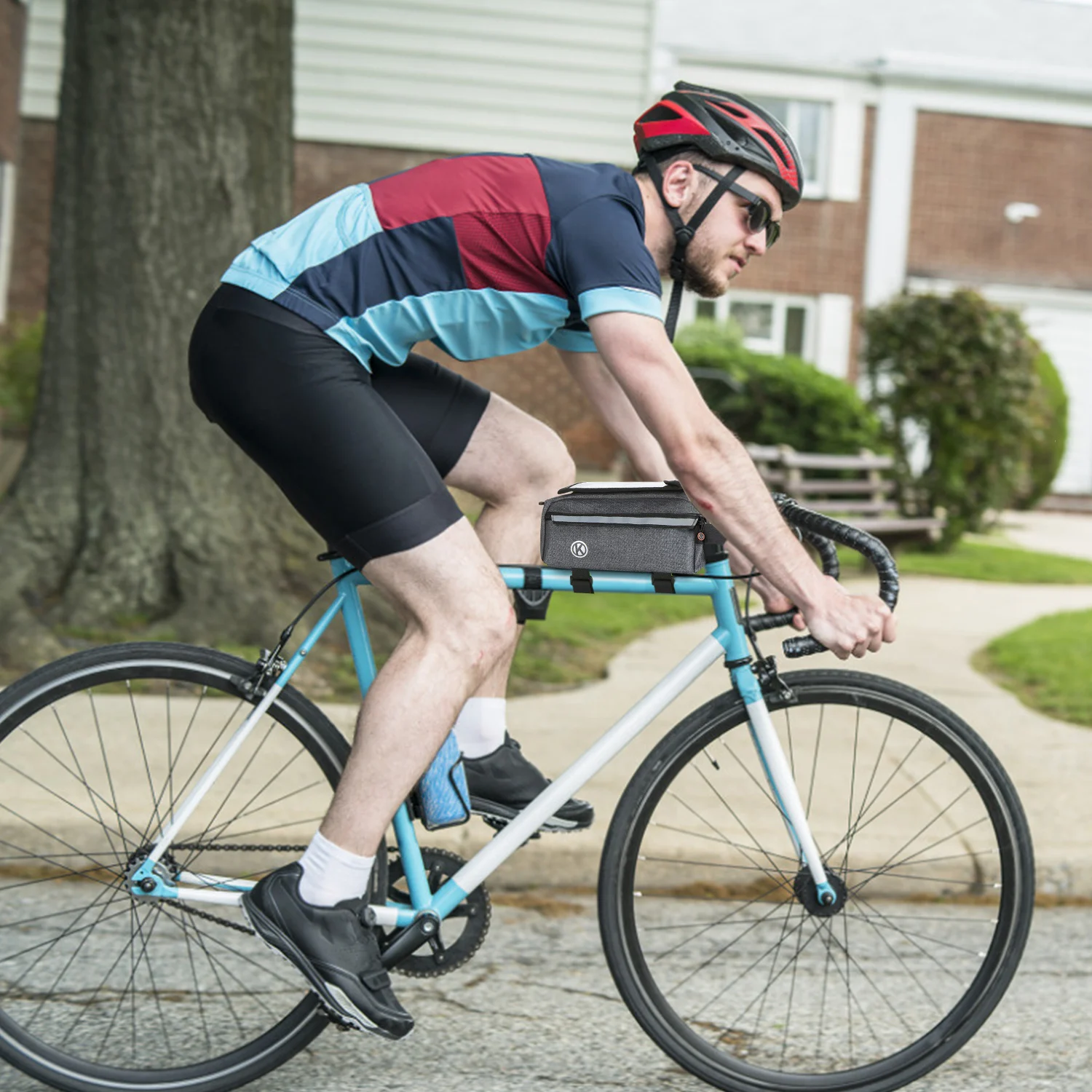 Велосипедная треугольная сумка отражающая велосипедная Рама седло кошелек-туба