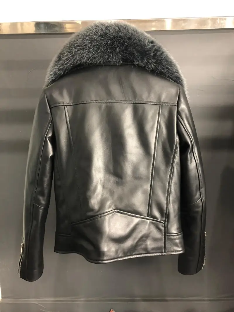 Куртка женская из натуральной овечьей кожи теплая тонкая шуба натурального меха