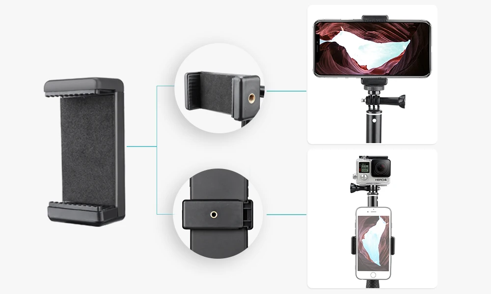 Vamson для Gopro Hero 7 6 5 штатив монопод Регулируемая селфи палка для телефона для GoPro аксессуары для Xiaomi Yi SJCAM VP422