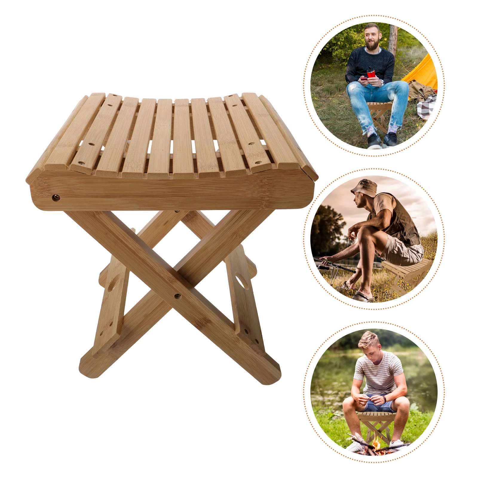 

Bamboo Stool Portable Fishing Stool Folding Stool Outdoor Camping Chair