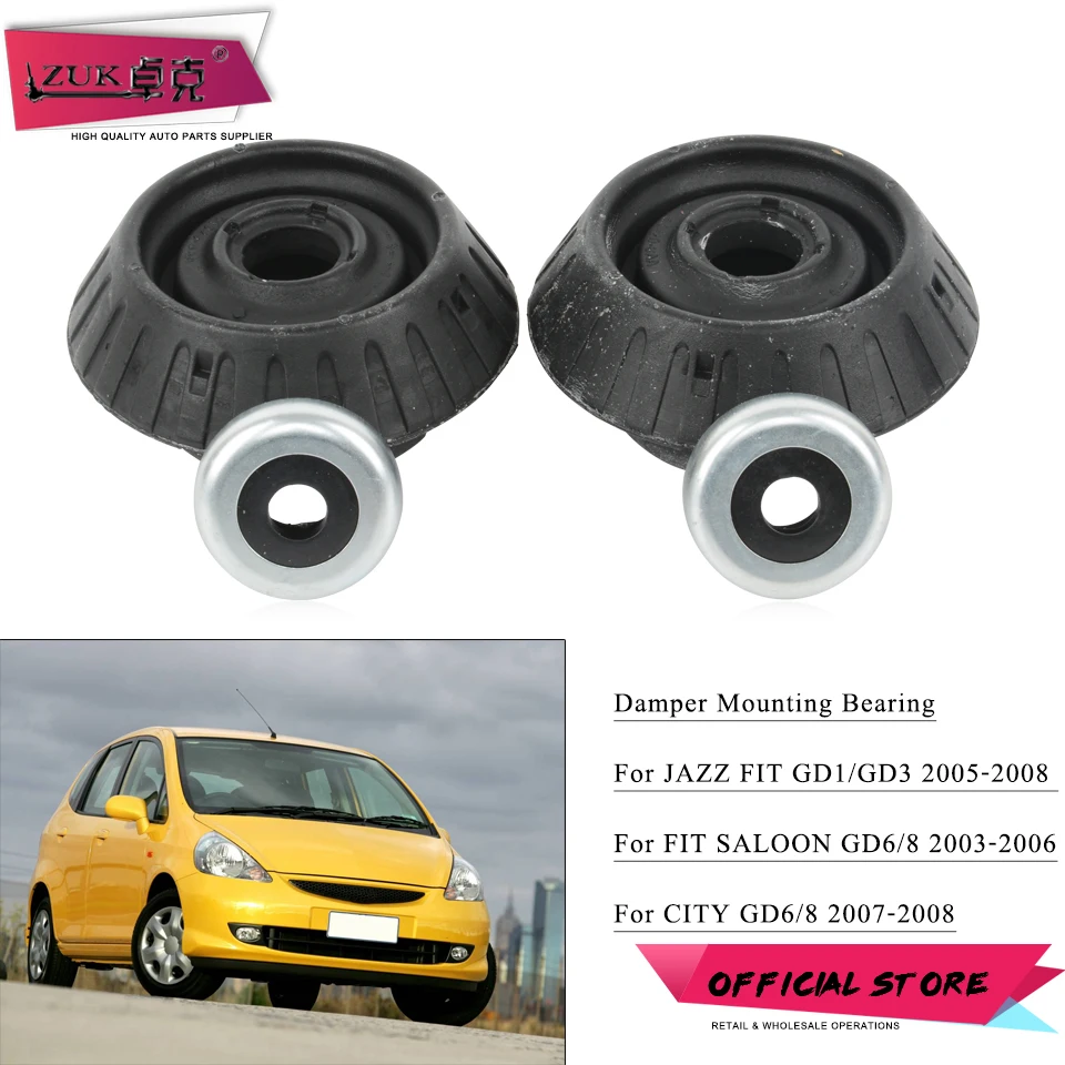 ZUK 4 шт./лот передний фрикционный подшипник и распорка для HONDA FIT JAZZ GD1 GD3 SALOON CITY GD6 GD8