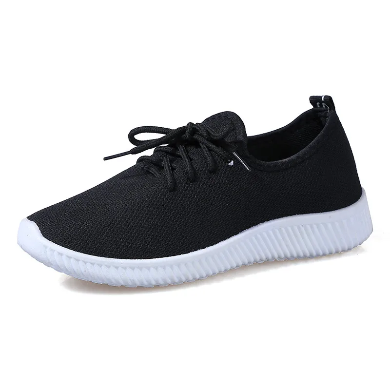 Women Sneakers Outdoor Solid Round Toe Breathable Loafers Soft Leisure Flat Running Shoes Sports Shoes Light Bottom Shoes#1007