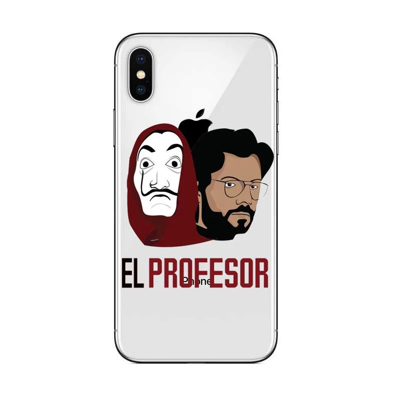 Для iPhone X Fundas для iPhone 5 5S SE 6 6S 7 8 Plus ТВ серии деньги Heist дом бумажная упаковка крутая мультяшная задняя крышка