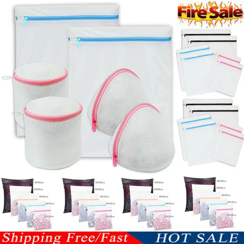 

5/6Pcs Reusable Mesh Produce Bags Washable Bags For Grocery Shopping Storage Fruit Vegetable Toys Sundries Organizer Storage Bag