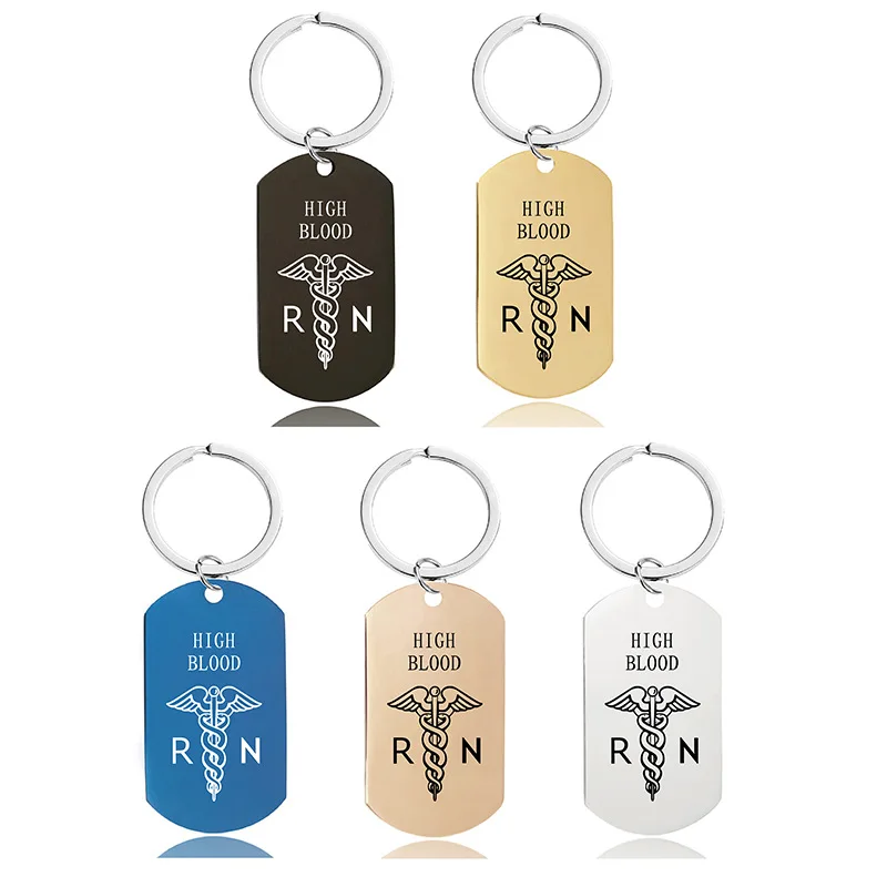 Квадратный брелок с надписью аксессуары для ключей со знаком диабета эпилепсии