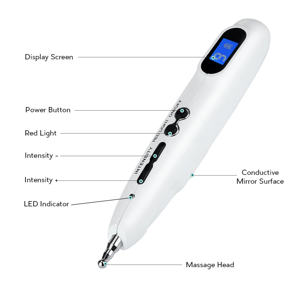 

Electric Acupuncture Pen Massage Meridians Laser Therapy Body Massage Tool Stimulate Acupoints USB Charging Pain Relief Device