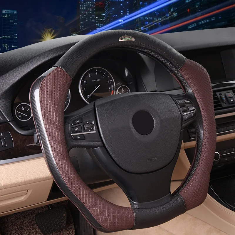 Чехол на руль автомобиля из натуральной кожи 38 см|Чехлы руль| |