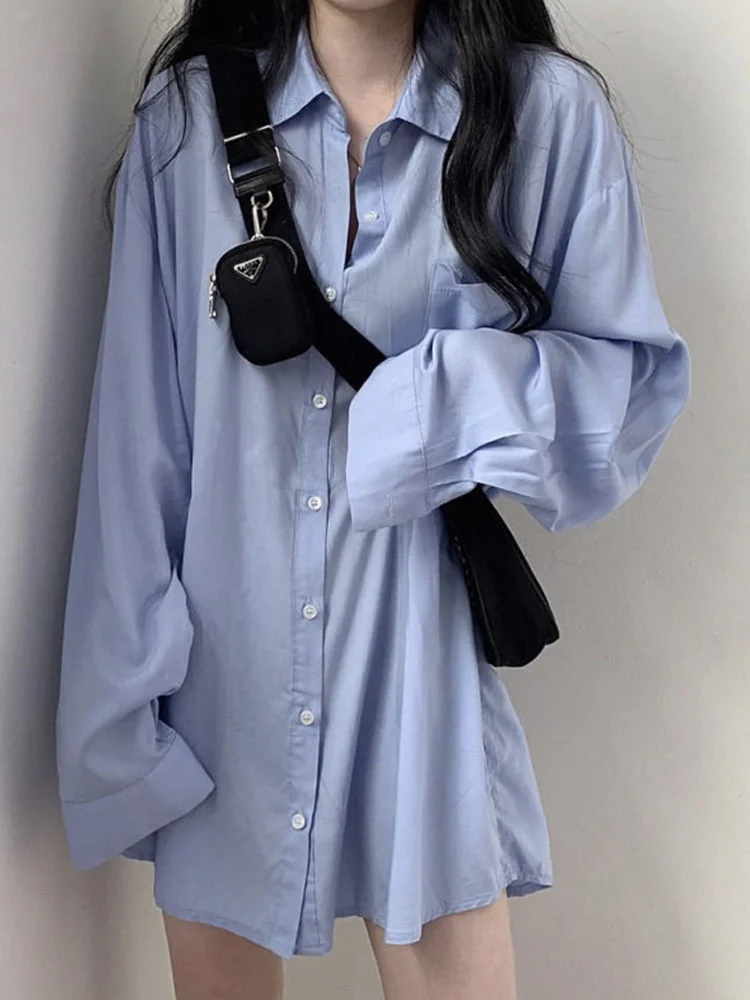

Casual White Shirt Female Design Sense Shirt Spring Autumn 2021 Loose Long Sleeve Early Autumn Coat Rac