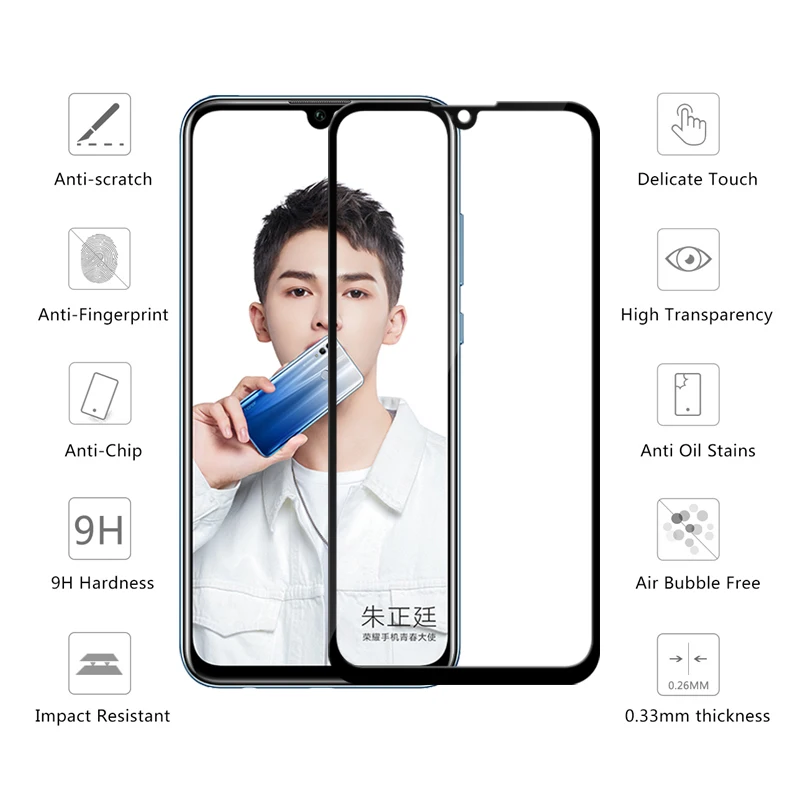 

Защитное стекло, закаленное стекло для Huawei Honor 10i (20 Lite) 20 lite, 2 шт.