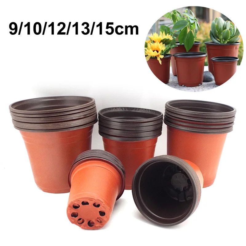 20pcs/50pcs garden planter Nursery Plant grow pots cup Flower Plastic Pot Gardening tools Home seed Box Grow Pots wholesale