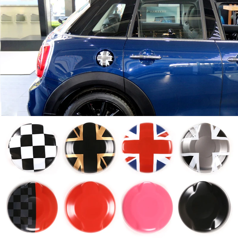 

ABS Carbon Fiber Car Oil Fuel Tank Cap Decorative Shell Sticker Cover Decals For MINI Cooper F54 F55 F56 2014-2017 Car Styling