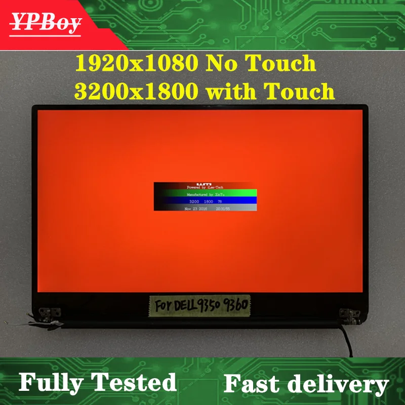 Оригинальный сенсорный ЖК экран 13 3 дюйма для Dell XPS 9350 9360 1920*1080 или 3200*1800 07TH8V P54G P54G002
