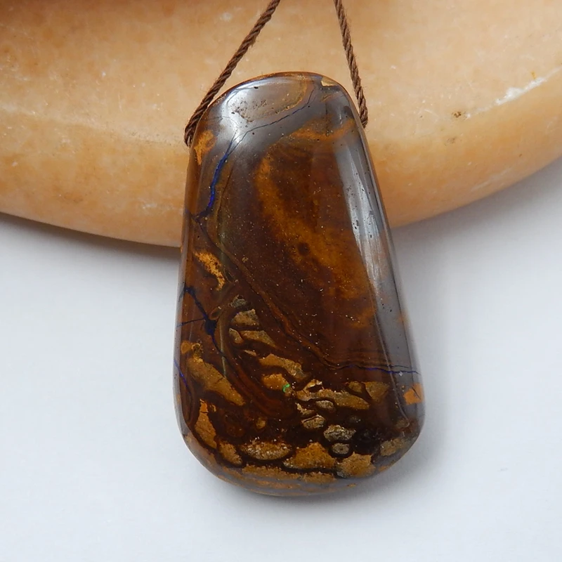 Распродажа 1 шт. натуральный камень опал Модный кулон 42x26x13 мм 25 г|Ювелирная