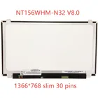 Бесплатная доставка, оригинальный сменный ЖК-дисплей 15,6 дюйма, тонкий 30-контактный телефон, светодиодный экран для ноутбука BOE, дисплей pantalla