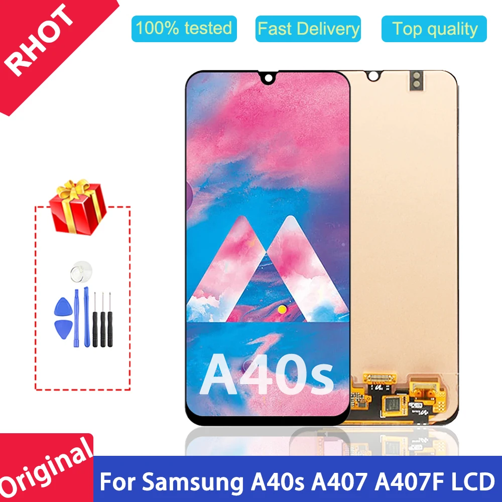 

100% tested Original 6.4" Super AMOLED LCD Display for Samsung Galaxy A40S A407 A407F LCD touch screen digitizer assembly