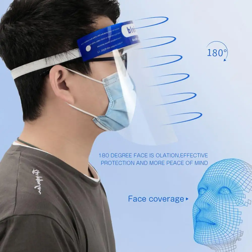 Безопасная прозрачная маска для шлифовки лица защитный козырек глаз