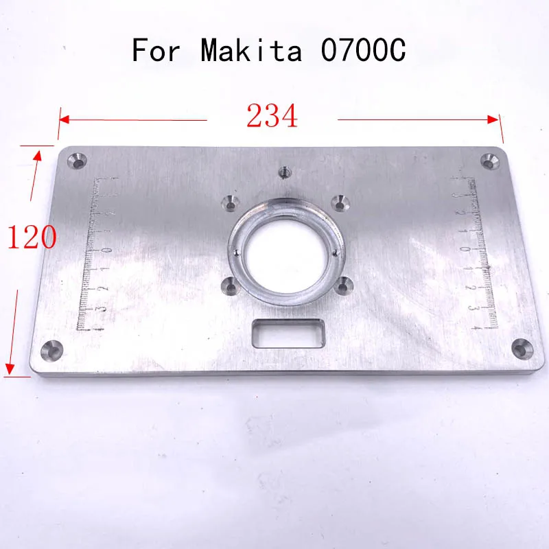 

Multifunctional Aluminum Router Table Insert Plate w/ 3 Rings For Woodworking Benches Trimmer Models Engraving Machine