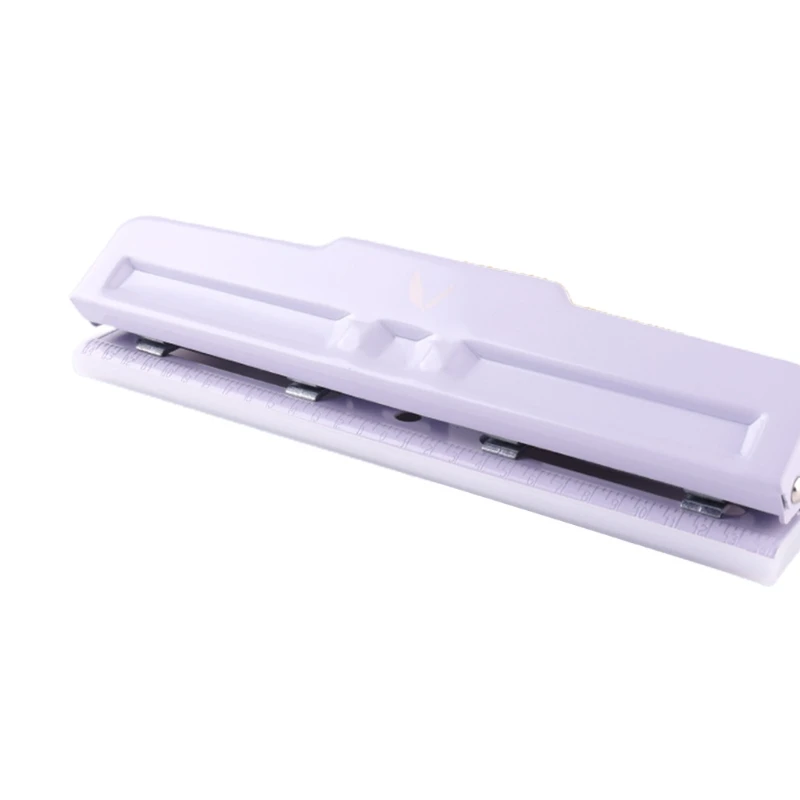 Portable 4 Hole Puncher 10 Sheets Capacity Adjustable with Positioning Ruler Chip Tray for Loose-leaf Notebooks | Канцтовары для
