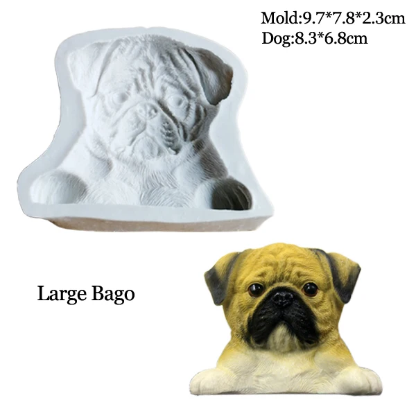 Большая Baco в форме собаки силиконовая форма для мыла инструменты украшения торта