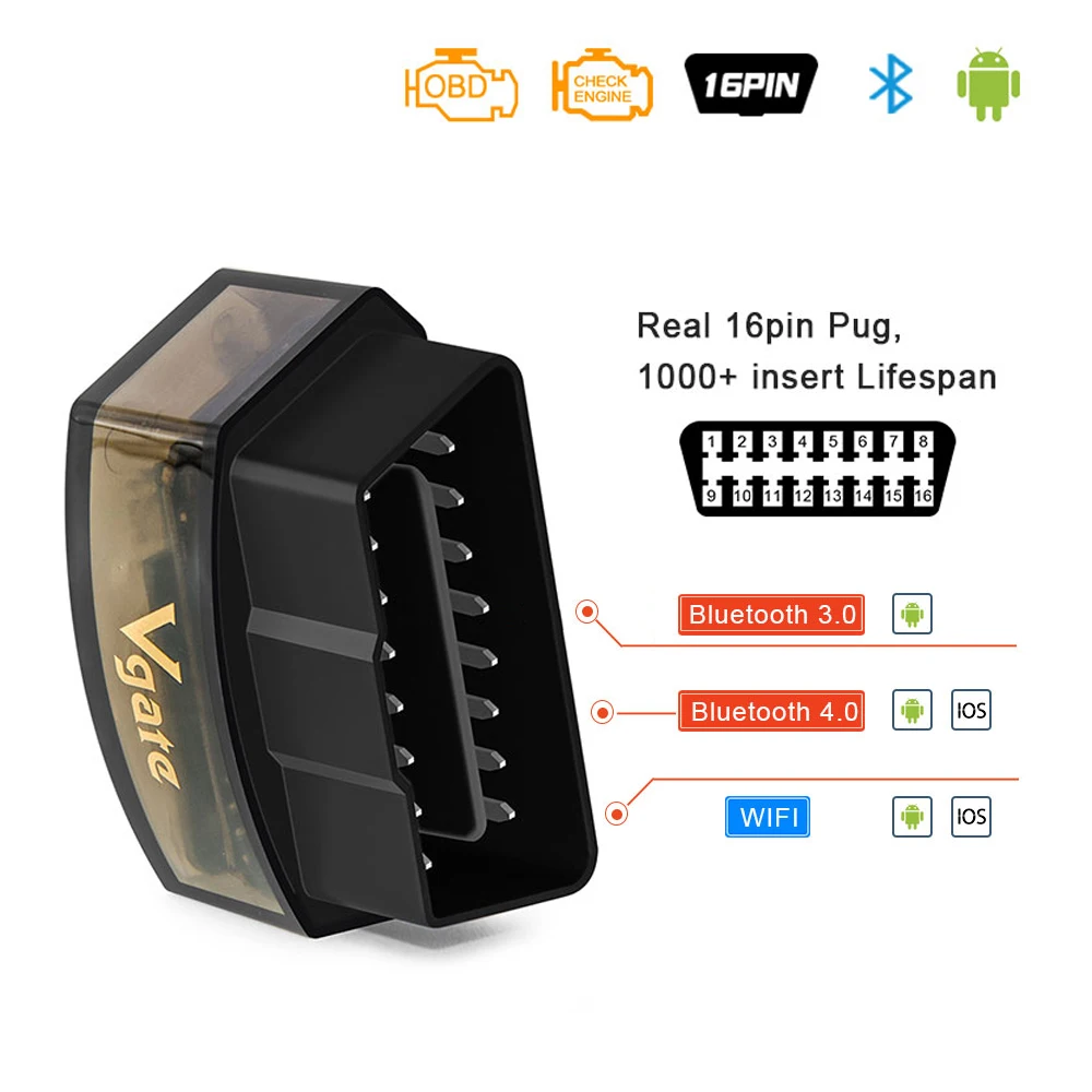Сканер Vgate elm 327 iCar Pro obd2 Bluetooth 3 0 4 Wi Fi диагностика автомобиля ELM327 obd 2 odb2 сканер для