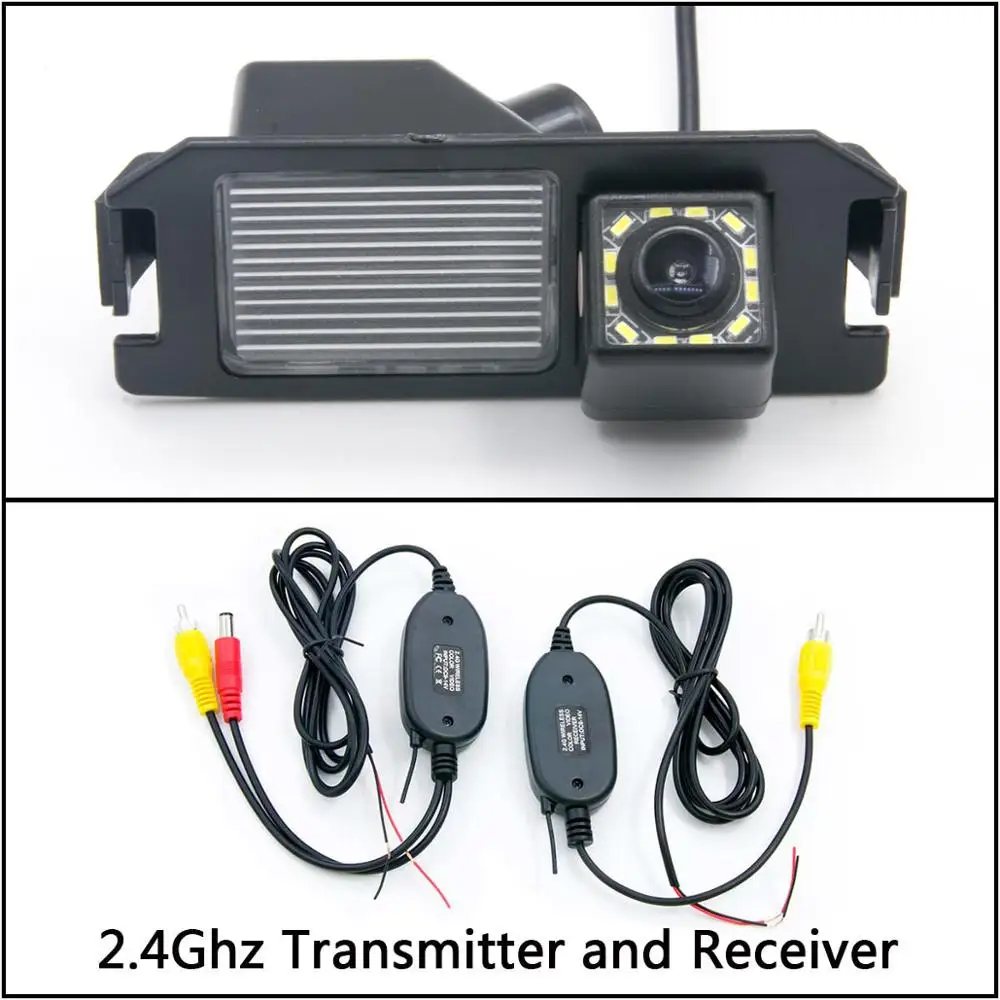 Camera With Wireless 12 Светодиодный светильник заднего вида для kia plcanto Morning Rio 3 Soul MK1 MK2 Niro DE автомобильная парковочная камера заднего вида ночного видения - Название цвета: Camera With Wireless