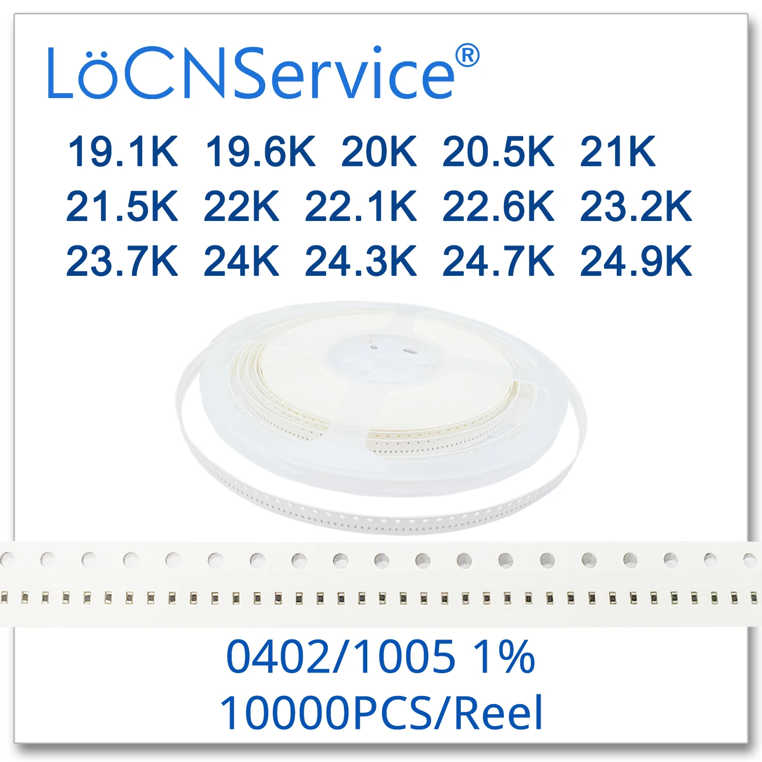 LoCNService 0402 1% 10000 шт. 19 1 K 6 20K 20 5 21K 21 22K 22 23 2 7 24K 24 3 9 1005 резистор Ом|Запасные части| |