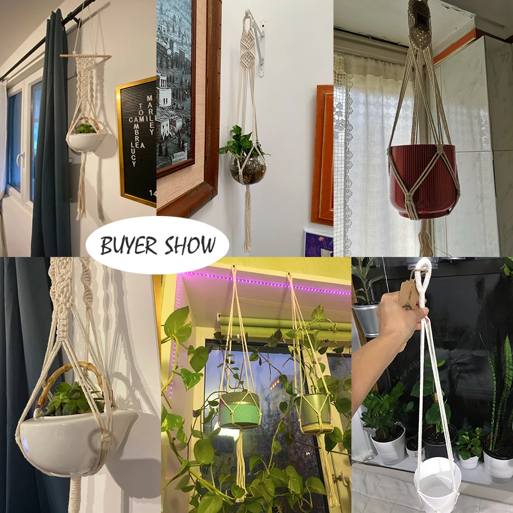 2 шт макраме для растений Вешалки хлопок детская комната украшения висячие