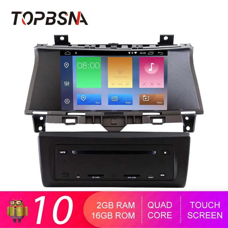 Автомобильный DVD-плеер TOPBSNA Android 10 для Honda Accord 08 2008-2015 GPS-навигатор 1 Din автомобильный
