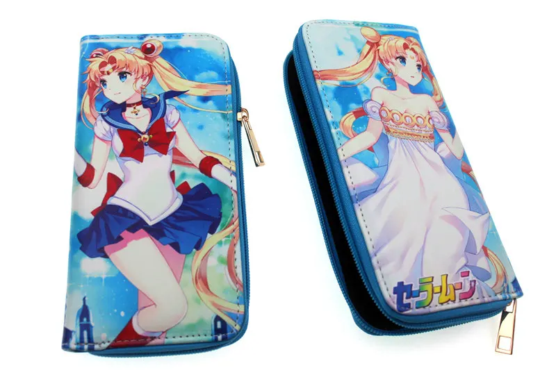 Аниме Сейлор Мун Косплей PU бумажник мультфильм длинный держатель для карт