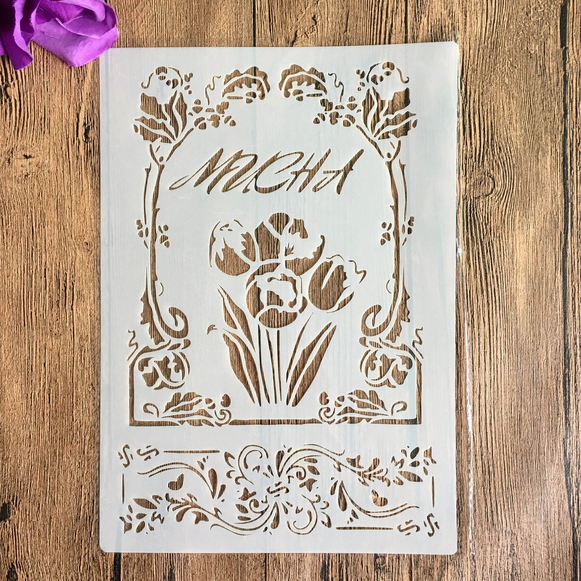 

A4 29 * 21cm rose DIY Stencils Wall Painting Scrapbook Coloring Embossing Album Decorative Paper Card Template,wall stencil