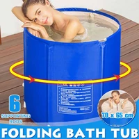 70x65cm portable bathtub folding bath bucket thicken shower barrel large adult tub insulation family bathroom spa tub