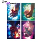 Алмазная живопись Стразы с кристаллами Ever Instant, полноразмерная картина с ладонью в виде животного, фантазия, волшебное существо, Настенная картина для спальни 5L1087