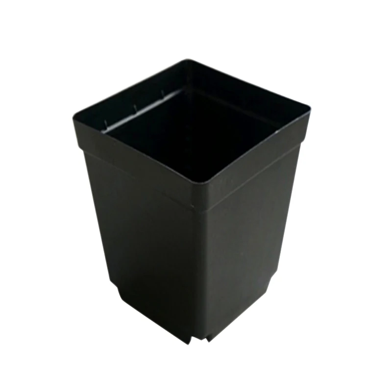 

Hot XD-100PCS Plant Disposable Flower Pot Small Black Square Cutting Seedling Plastic Square Pot