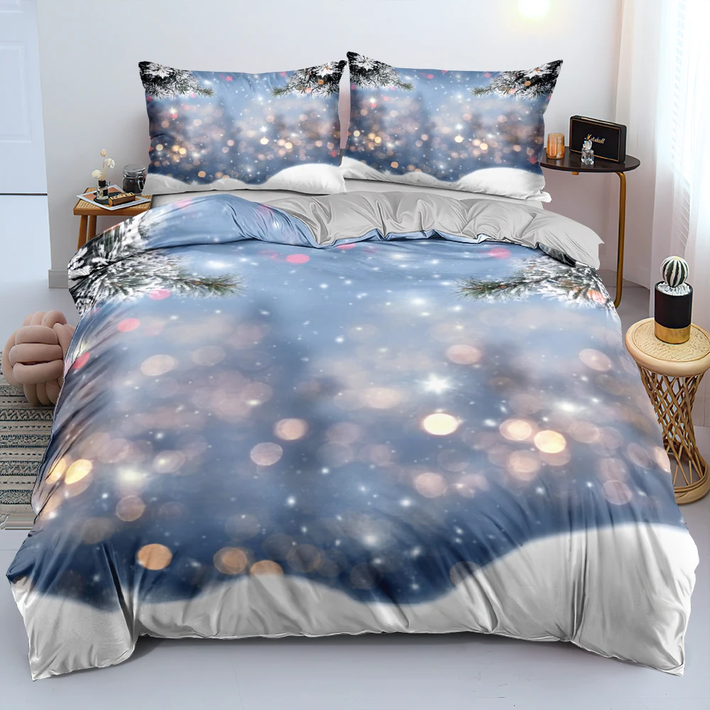 3D брак Рождество пододеяльник/пододеяльник набор одеяло Чехол Подушка Shams дерево