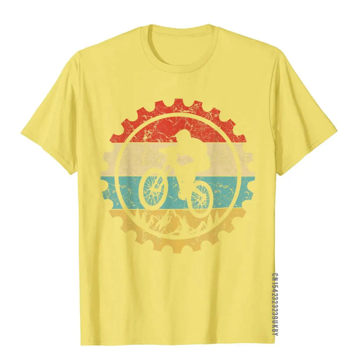 Футболка для горного велосипеда винтажный хлопковый топ в стиле ретро с принтом |