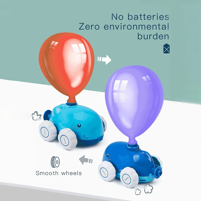 

Power Balloon Launch Tower Toy Kids Science Toy Dolphin Aerodynamics Inertial Power Balloon Pump Cars Racer Kit Girts