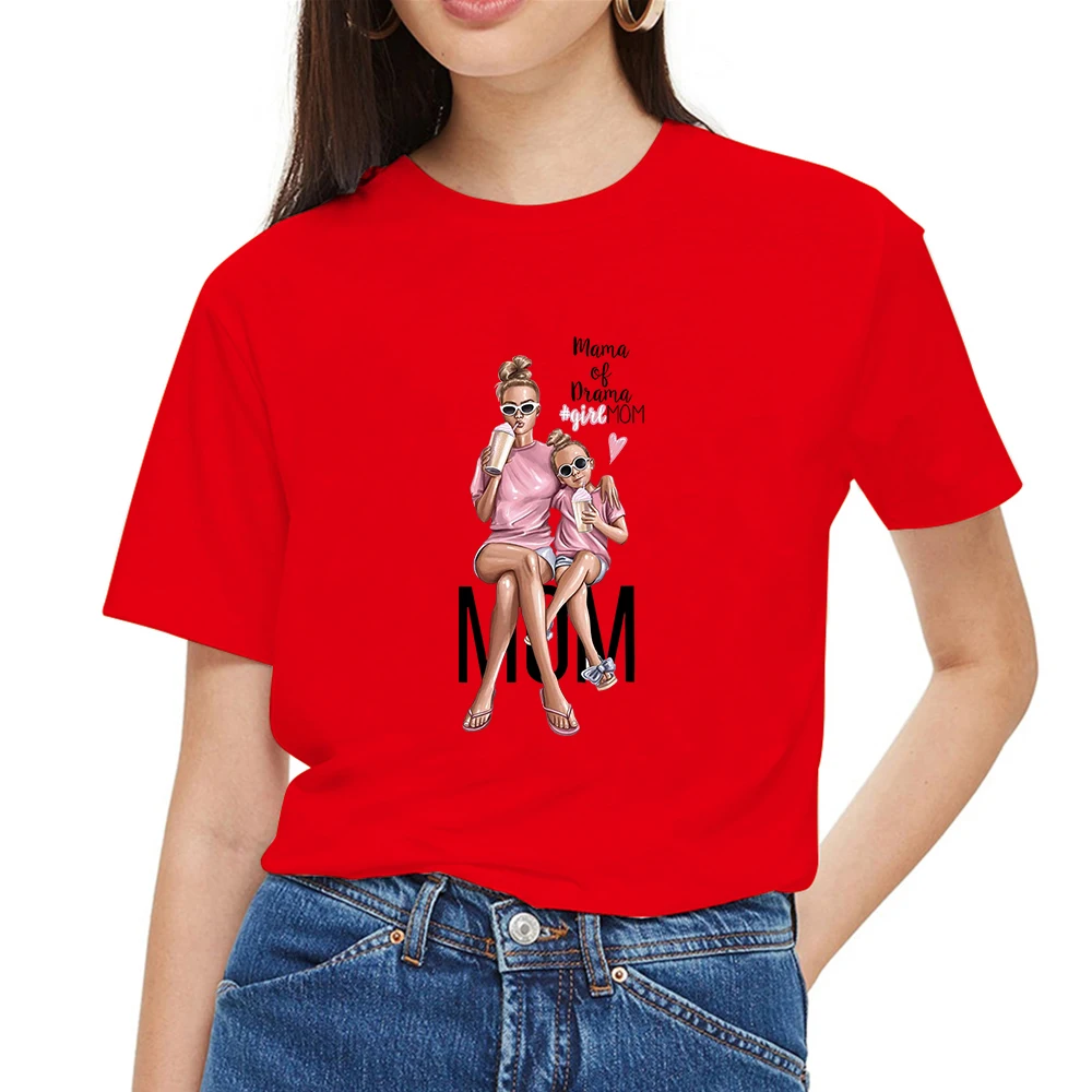 

MUMOU Super Mom Mama Of Diama Tshirt Colorful Clothes Fashion Cheap Material Benefit Cute New T Shirt Women Top Cool T-shirts