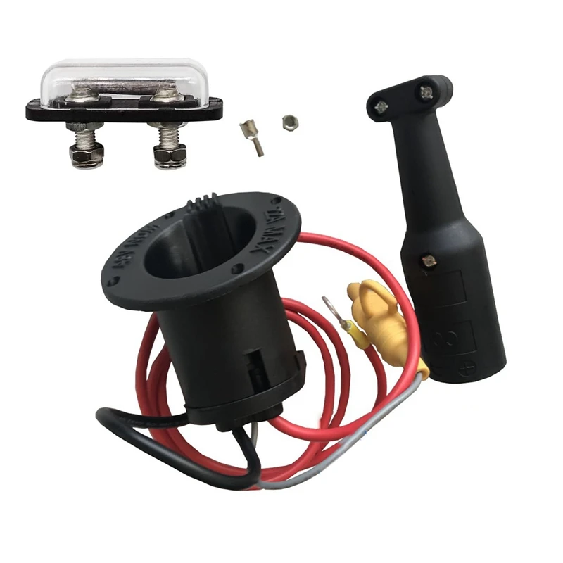 

NEW-48V Charger Cord Plug & Charger Receptacle for Club Car DS Precedent Golf Carts 2000 Up, 101828901, 101802101, 103375501