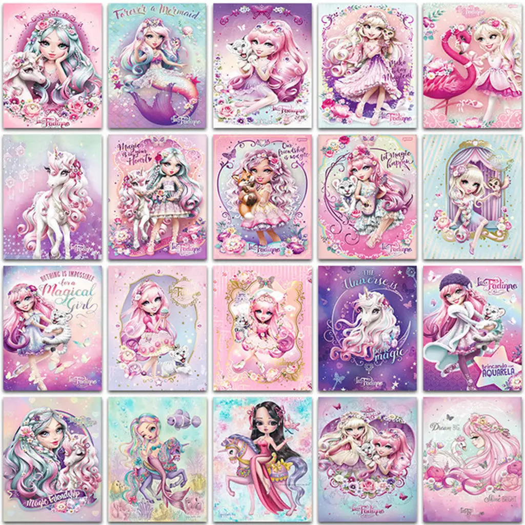

NEW 5D DIY diamond painting complete set of cartoon girl series cross stitch 3D Mosaic painting room decoration embroidery gift
