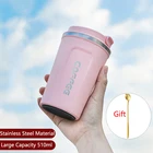 380 мл двойная кофейная кружка из нержавеющей стали 304 Герметичный Термос кружка дорожная портативная Термокружка изоляционная бутылка для воды