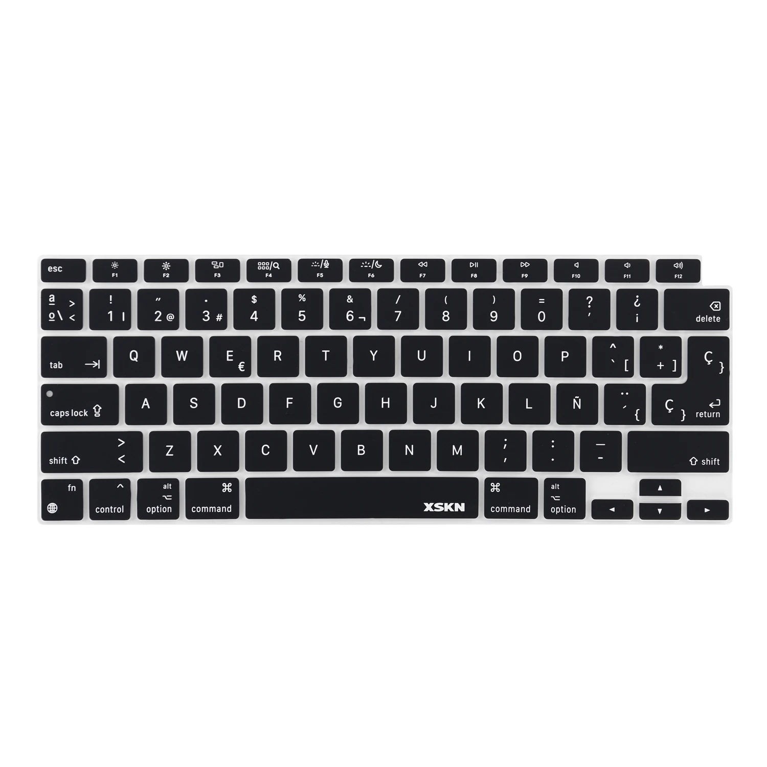 

Силиконовый чехол для клавиатуры XSKN с испанским языком для нового MacBook Air 13,3 дюйма с Touch ID A2179/A2337 M1 версия для США и ЕС