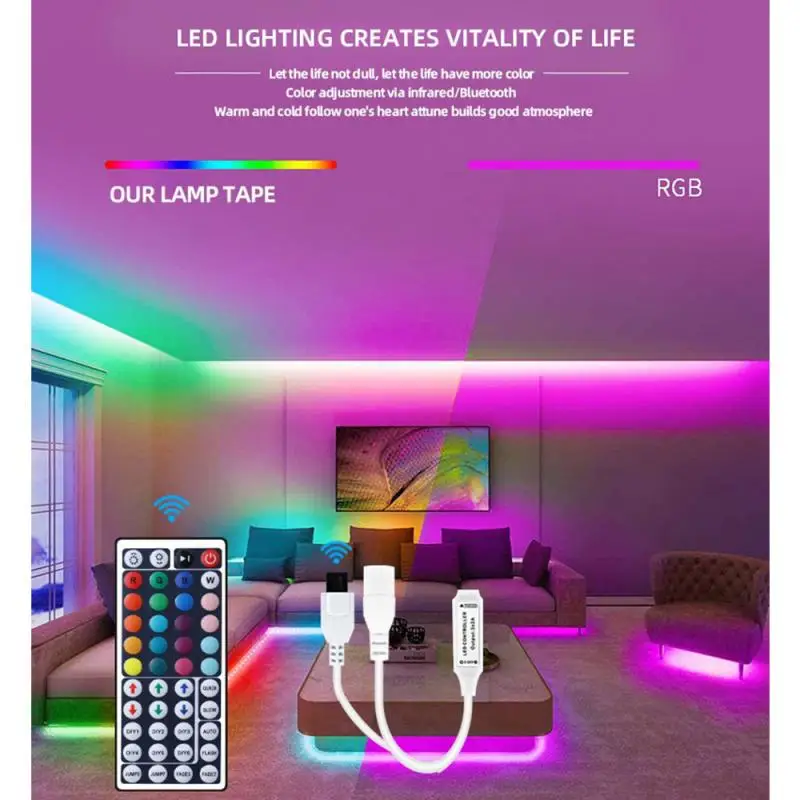 20m RGB Bluetooth Control LED Lighting For Bedroom Kitchen Decorative Christmas