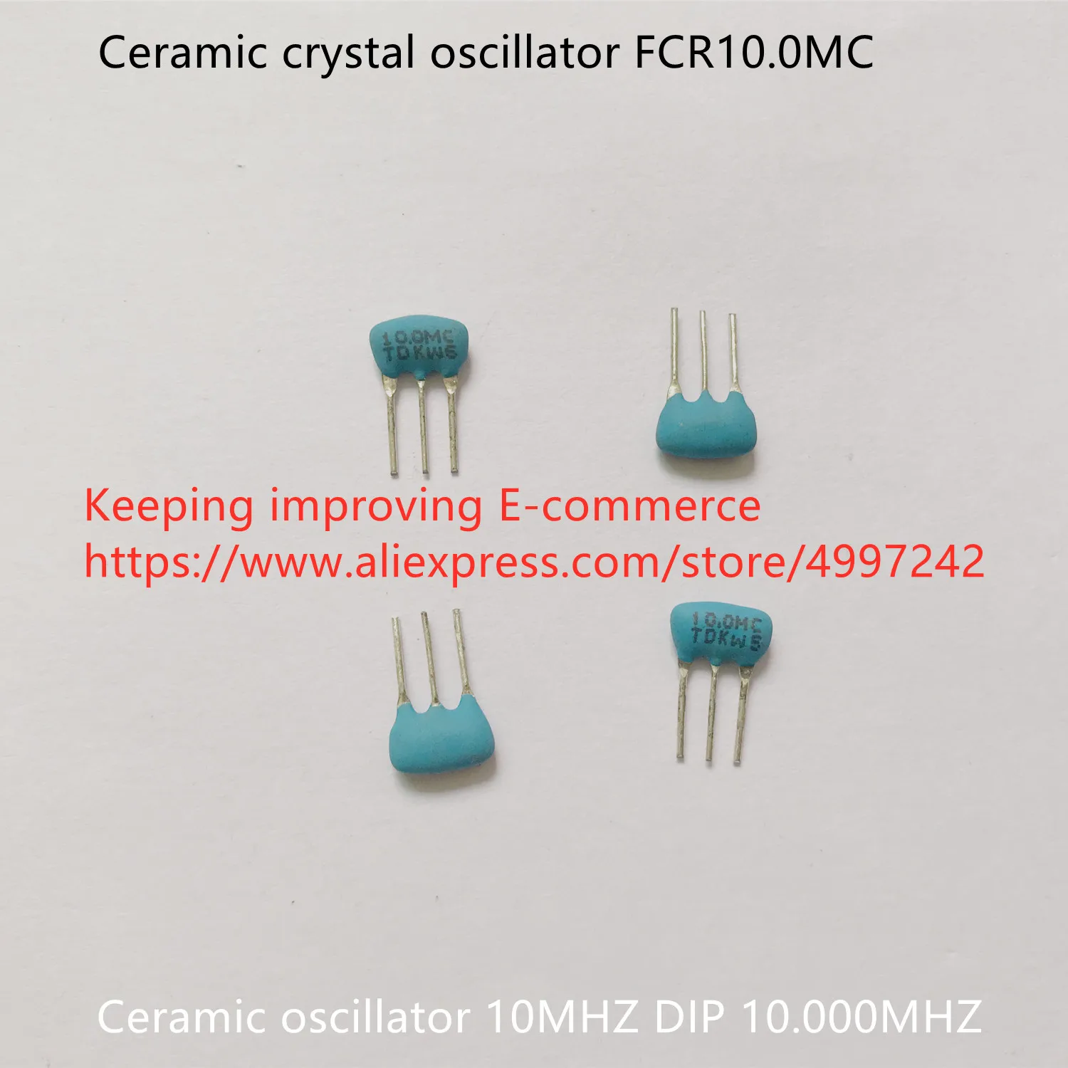 Original new 100% ceramic crystal oscillator FCR10.0MC ceramic oscillator 10MHZ DIP 3pin 10.000MHZ (Inductor)