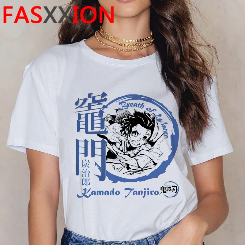 

Demon slayer kimetsu no yaiba, Мужская футболка, Японская уличная одежда, парная одежда, размера плюс, Винтажная футболка, белая футболка