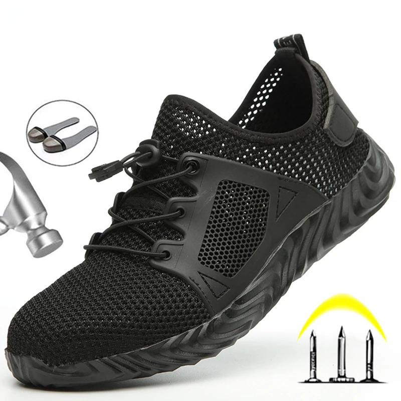 

2021 safety shoes indestructible shoes men's and women's work sneakers puncture-resistant steel-toed work shoes plus